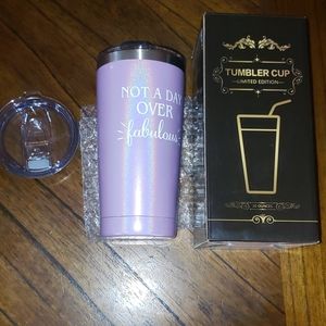Purple Tumbler Cup With Glitter Limited Edition
